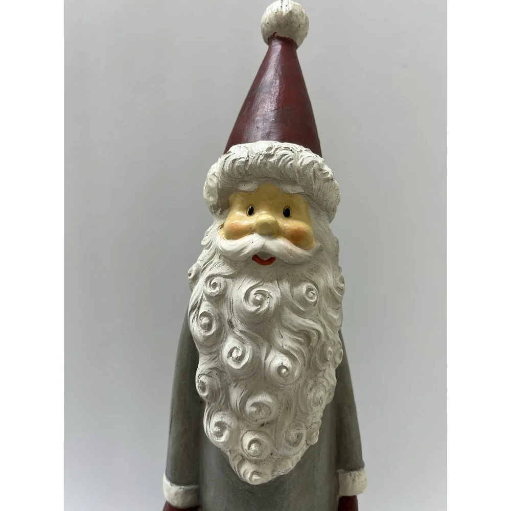 Vtg Christmas Wooden Santa Figure 15